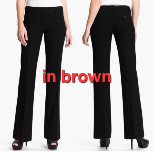 MICHAEL Michael Kors Gramercy Fit Pants Straight Leg Brown - Picture 5 of 14